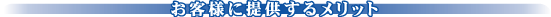���q�l�ɒ񋟂��郁���b�g